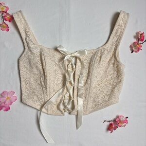 NWT Beige Botany Lace Corset- Small